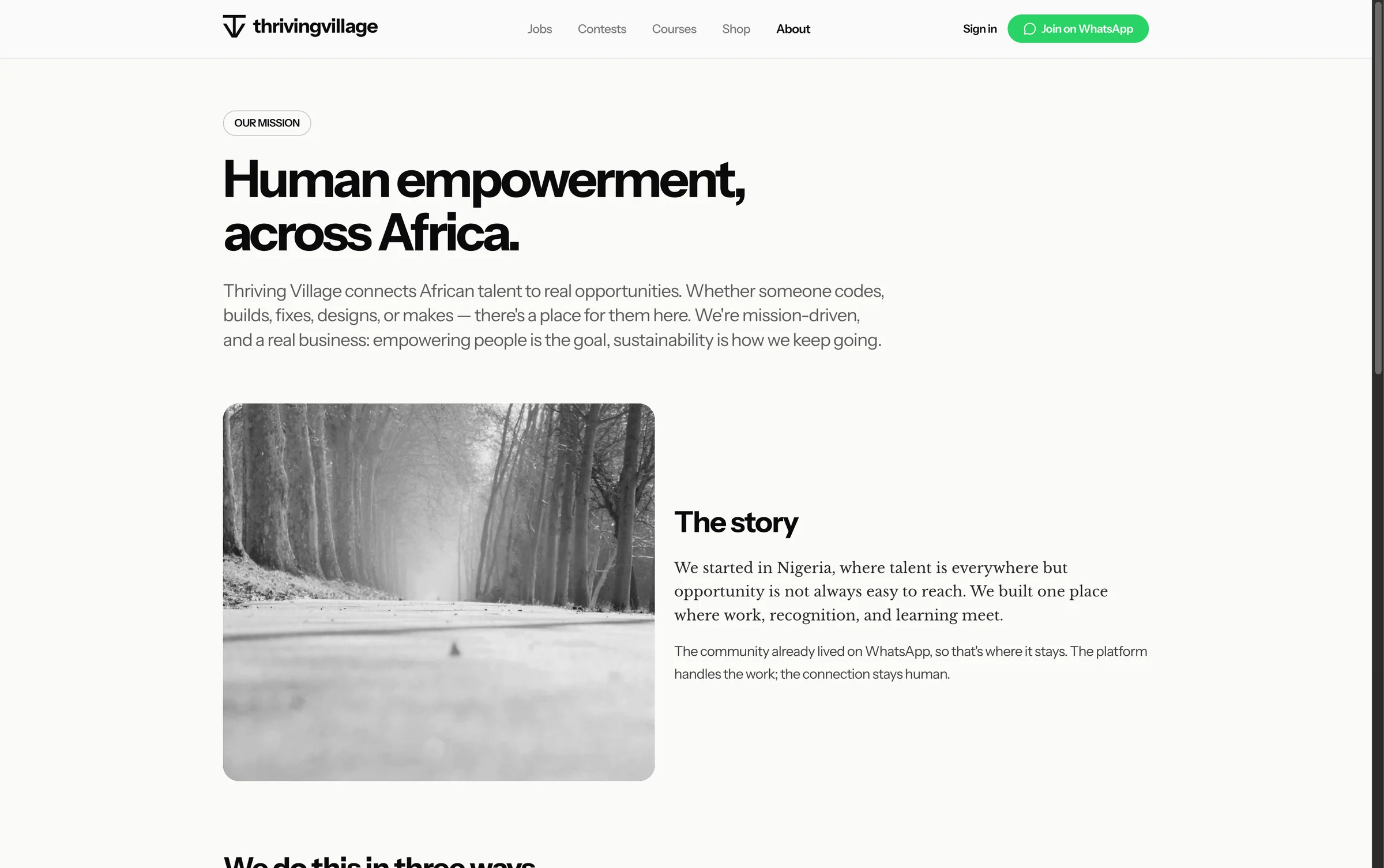 Mission page