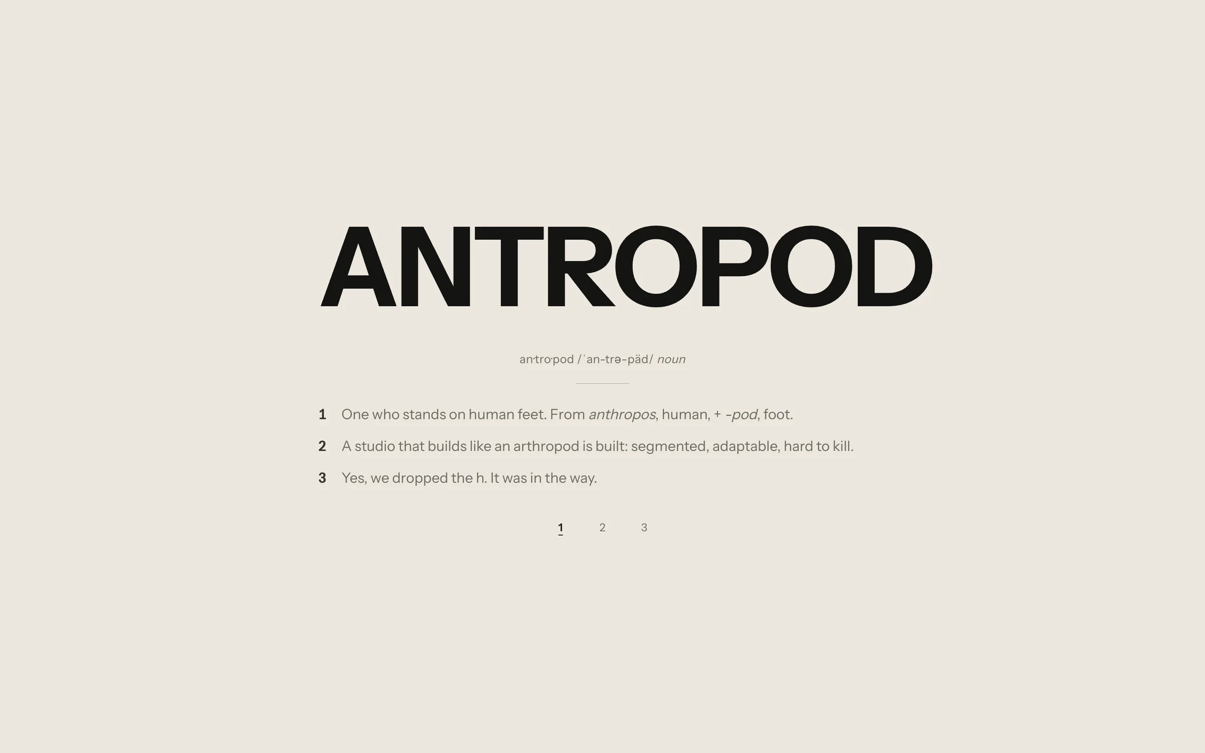 Antropods interface