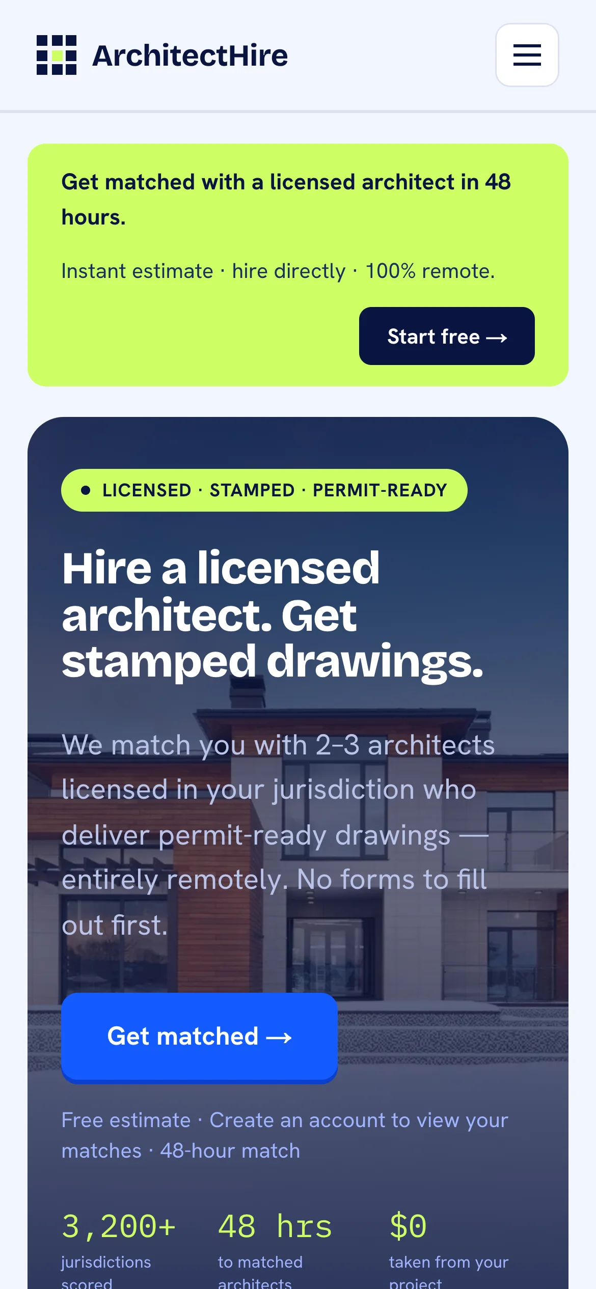 ArchitectHire on a phone