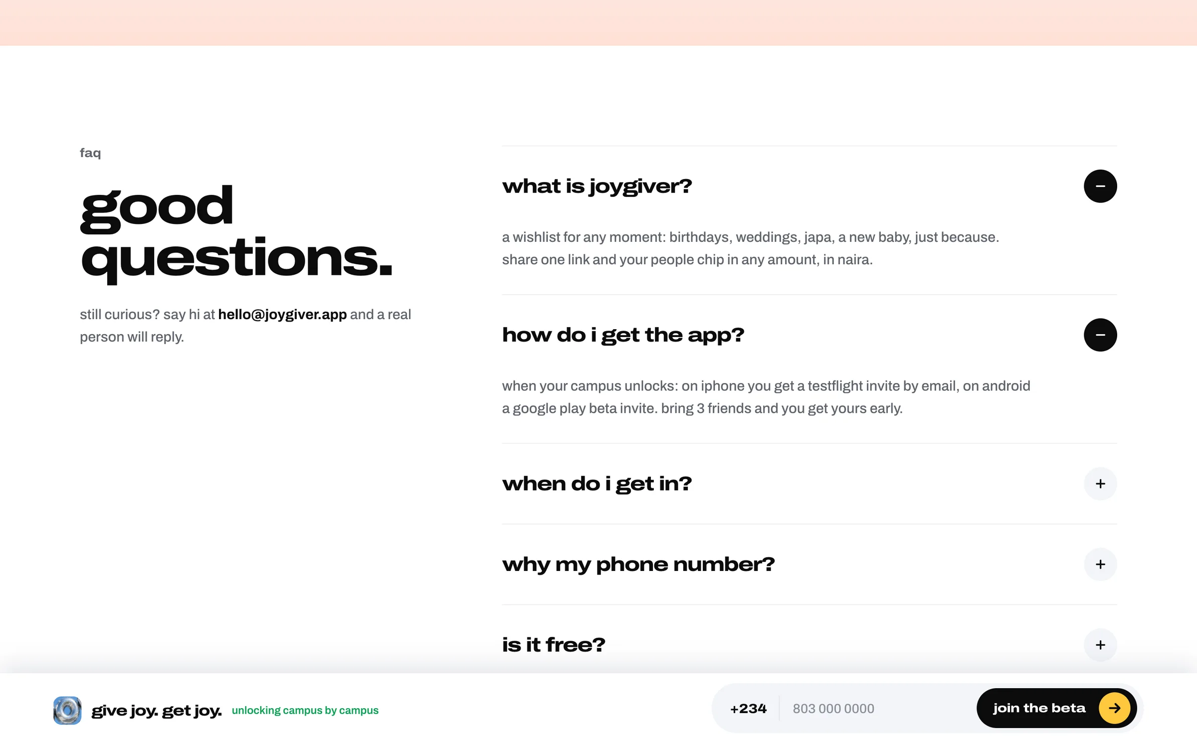 Joygiver — section 2